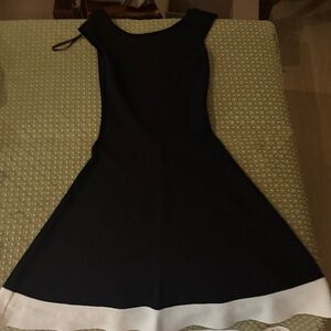 Eliza J Black and White Midi Dress